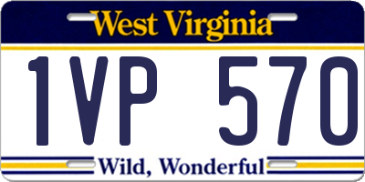 WV license plate 1VP570