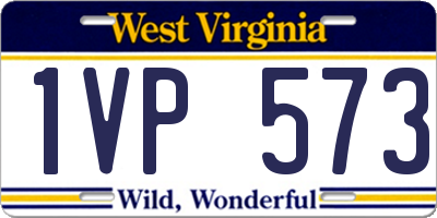 WV license plate 1VP573