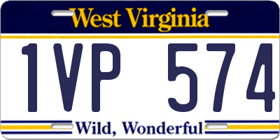 WV license plate 1VP574