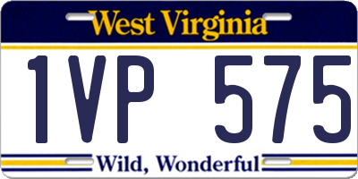 WV license plate 1VP575