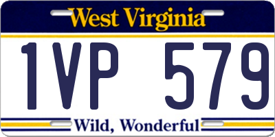 WV license plate 1VP579