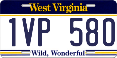 WV license plate 1VP580
