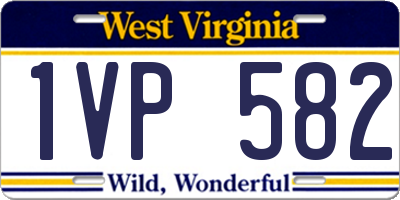 WV license plate 1VP582