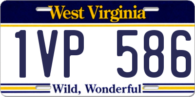 WV license plate 1VP586