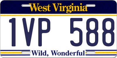 WV license plate 1VP588