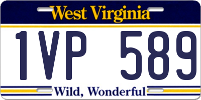 WV license plate 1VP589