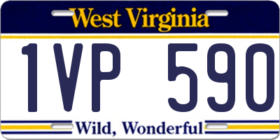 WV license plate 1VP590