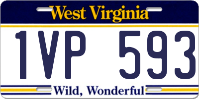 WV license plate 1VP593