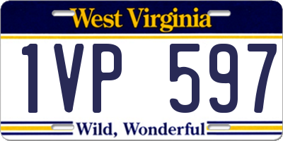 WV license plate 1VP597