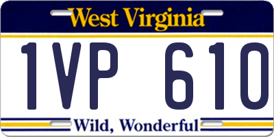 WV license plate 1VP610