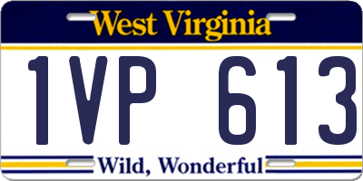 WV license plate 1VP613