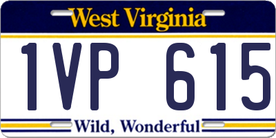 WV license plate 1VP615