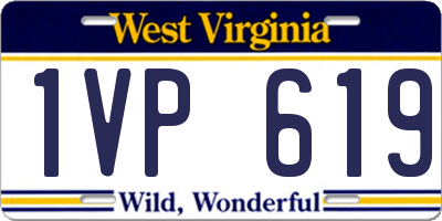 WV license plate 1VP619