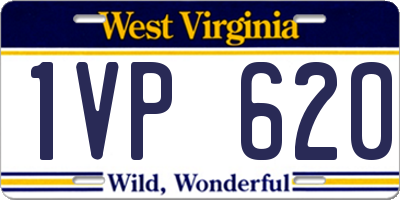 WV license plate 1VP620