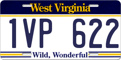 WV license plate 1VP622