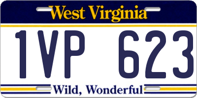 WV license plate 1VP623
