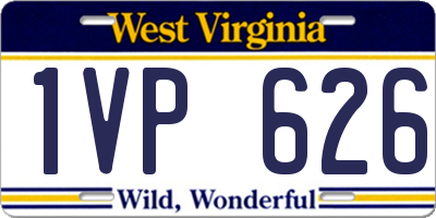WV license plate 1VP626