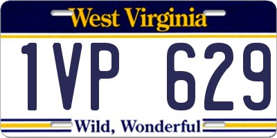 WV license plate 1VP629