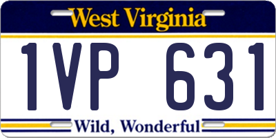 WV license plate 1VP631