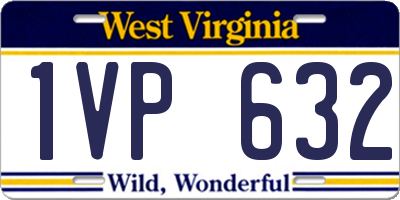 WV license plate 1VP632