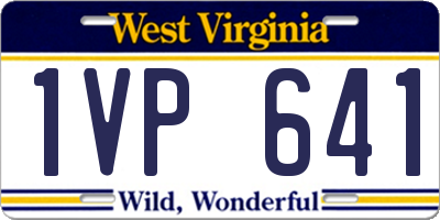 WV license plate 1VP641