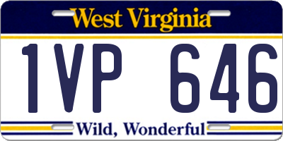 WV license plate 1VP646