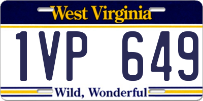WV license plate 1VP649