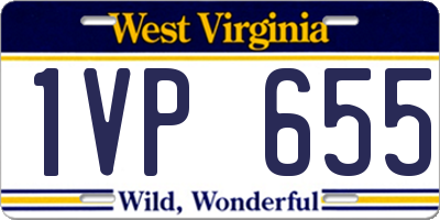 WV license plate 1VP655