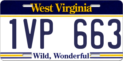 WV license plate 1VP663