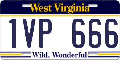 WV license plate 1VP666