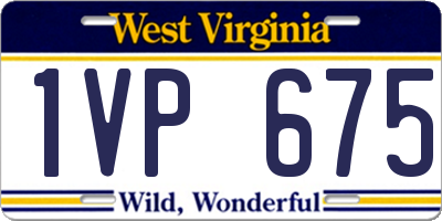 WV license plate 1VP675