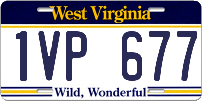 WV license plate 1VP677
