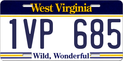 WV license plate 1VP685