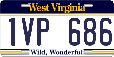 WV license plate 1VP686