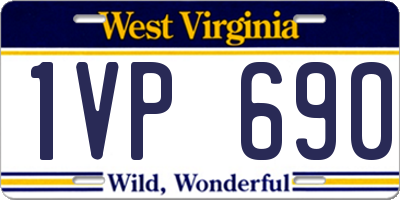 WV license plate 1VP690