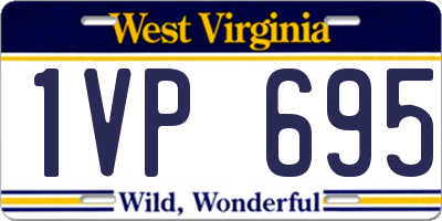 WV license plate 1VP695