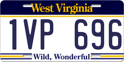 WV license plate 1VP696
