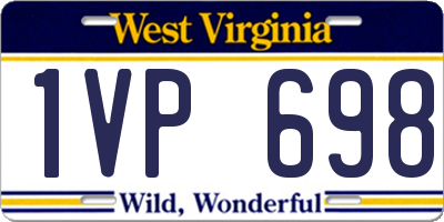 WV license plate 1VP698