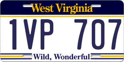 WV license plate 1VP707