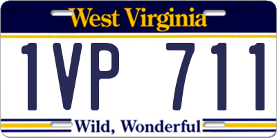 WV license plate 1VP711