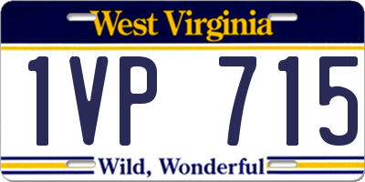 WV license plate 1VP715
