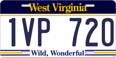 WV license plate 1VP720