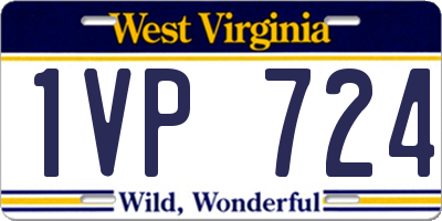 WV license plate 1VP724