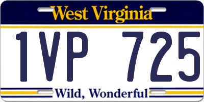 WV license plate 1VP725