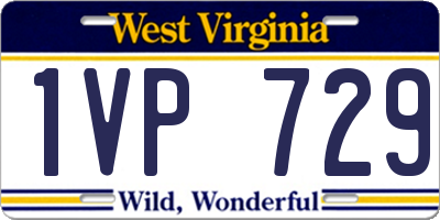WV license plate 1VP729