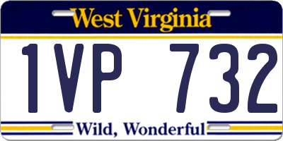 WV license plate 1VP732