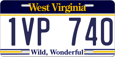 WV license plate 1VP740