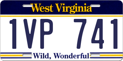 WV license plate 1VP741
