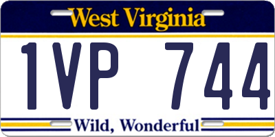 WV license plate 1VP744