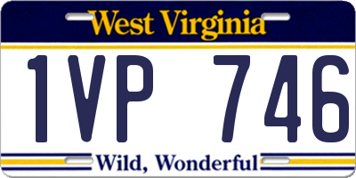 WV license plate 1VP746